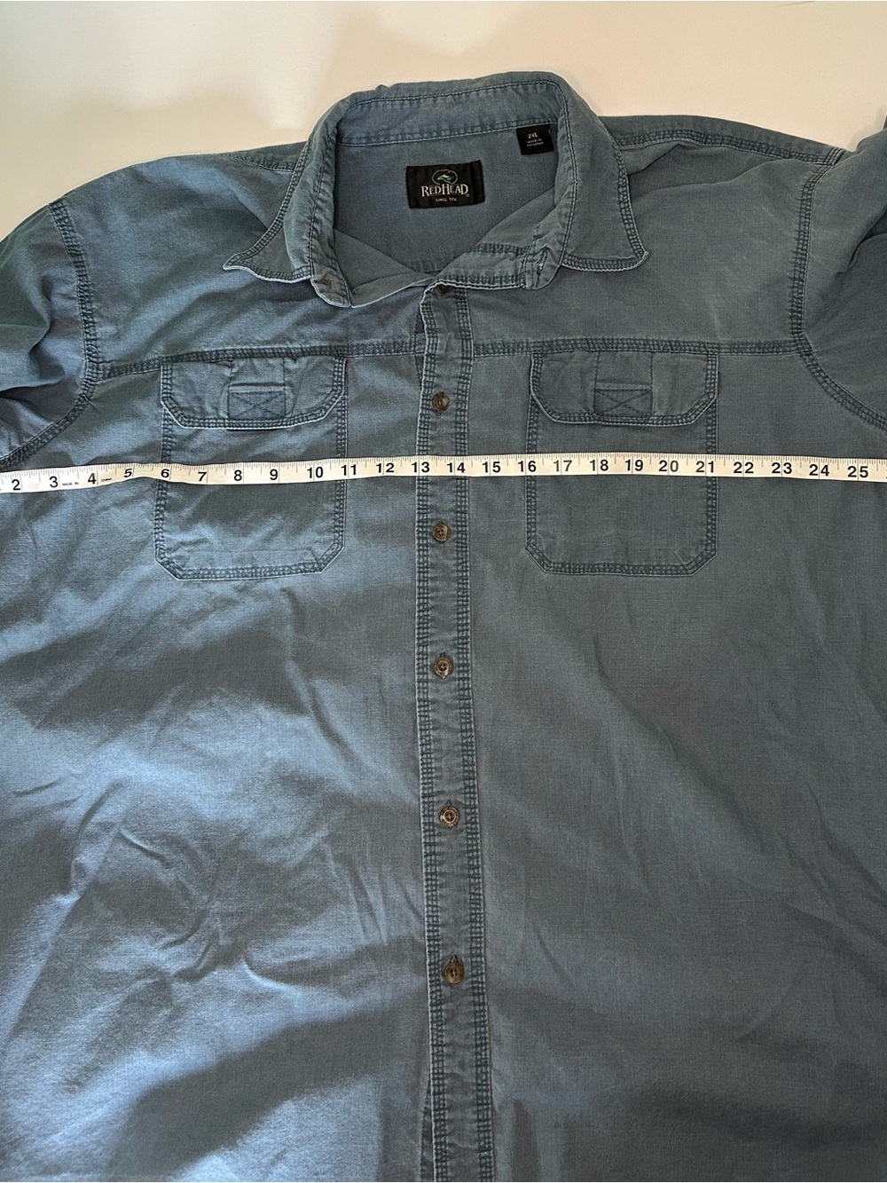 RedHead Men's Light Blue Casual Button-Down Shirt with Chest Pockets - Picture 5 of 6